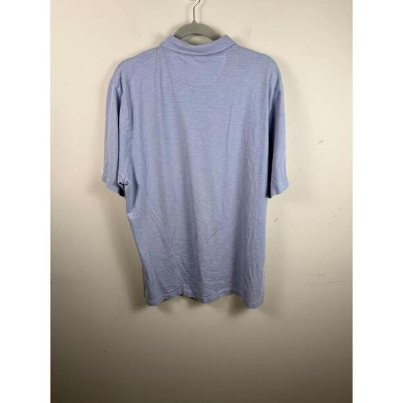 Faherty Polo Shirt Lightweight Sunwashed Organic Cotton Comfort Light Blue XL - Picture 2 of 9